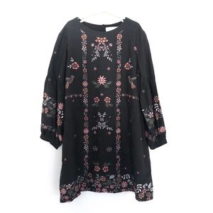 Zara | NWOT Black Floral Dress Girl’s Size 9